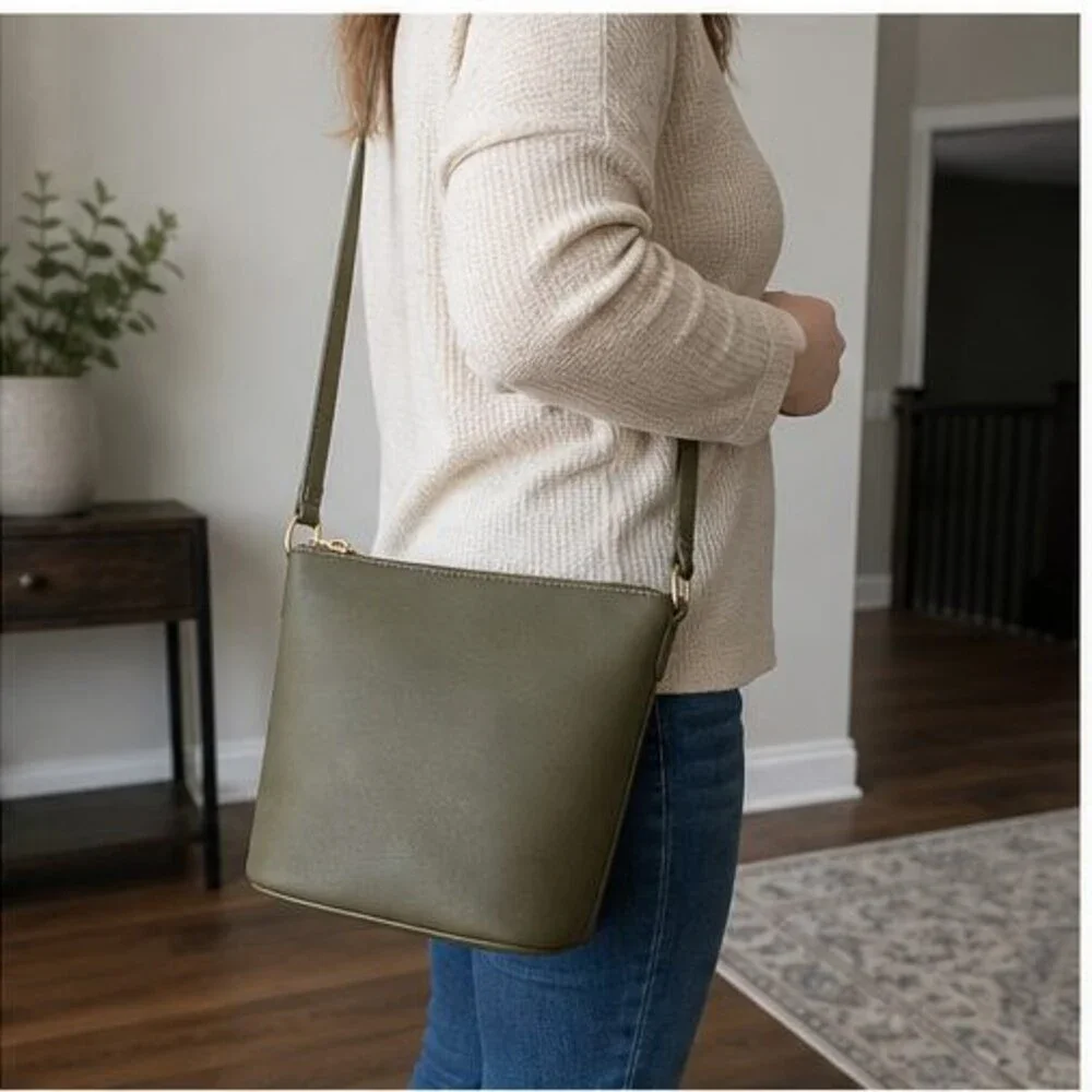 Forest Saffiano Crossbody Bag